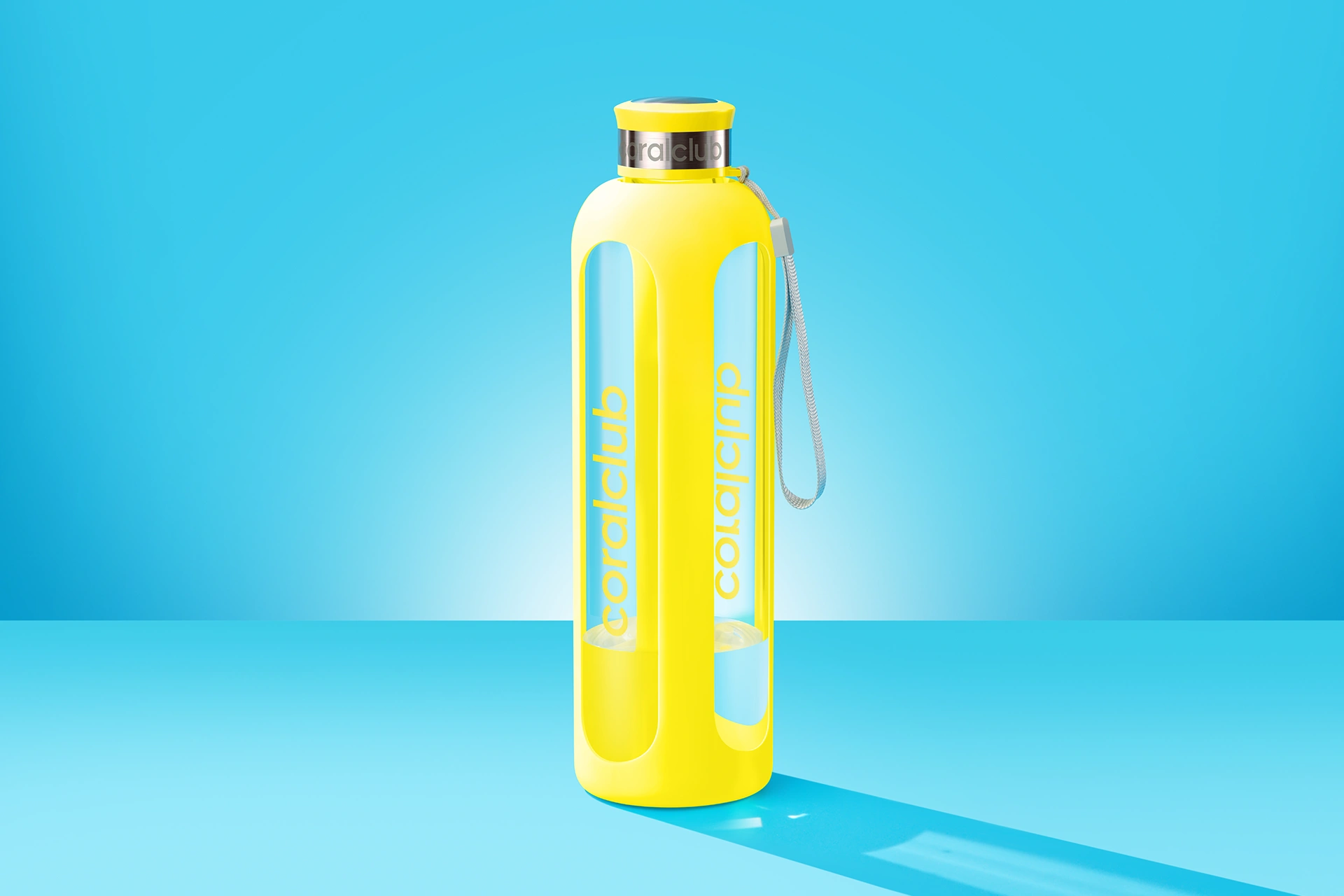 Szklana butelka Clear Water, Illuminating Yellow