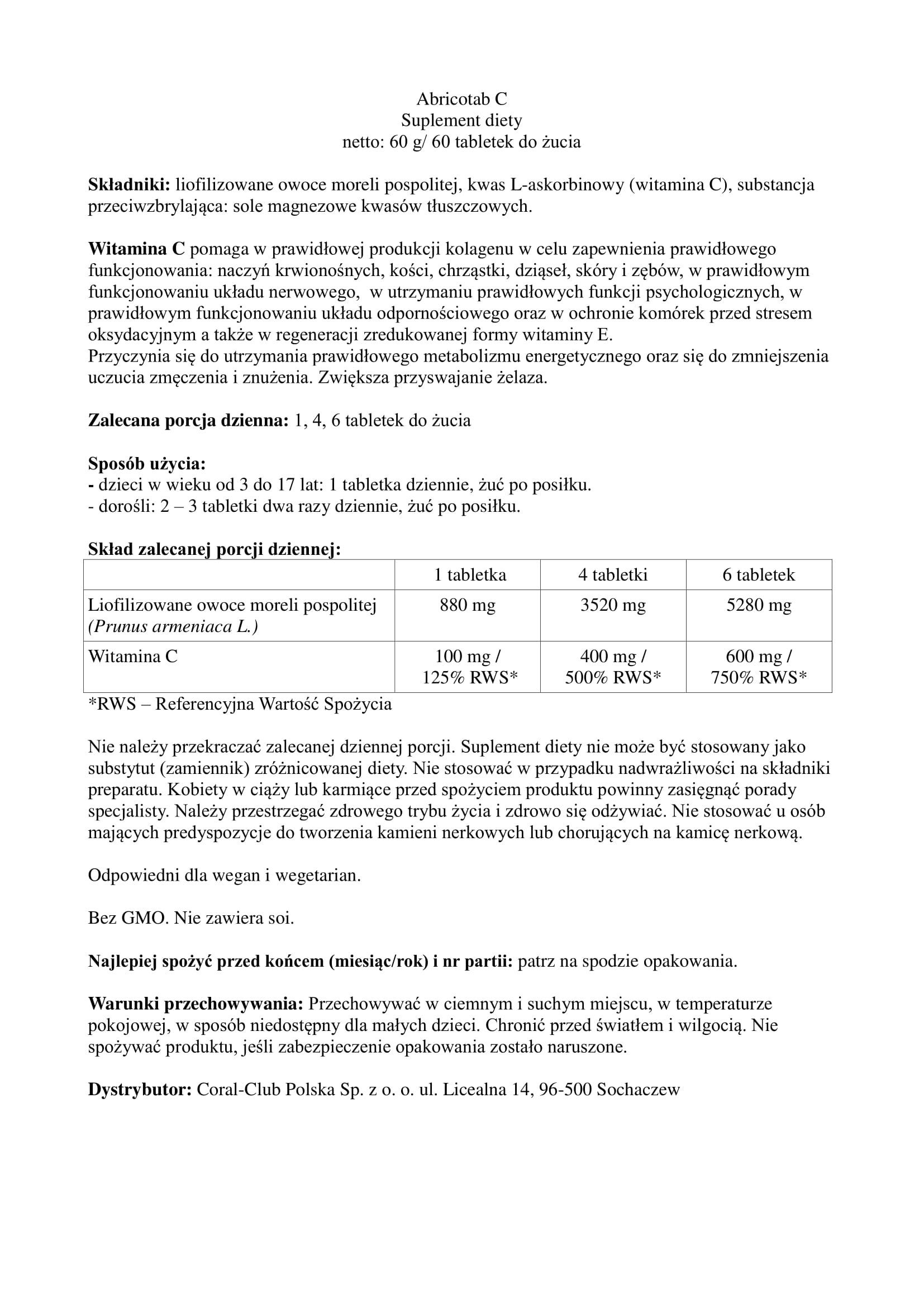 Abricotab C